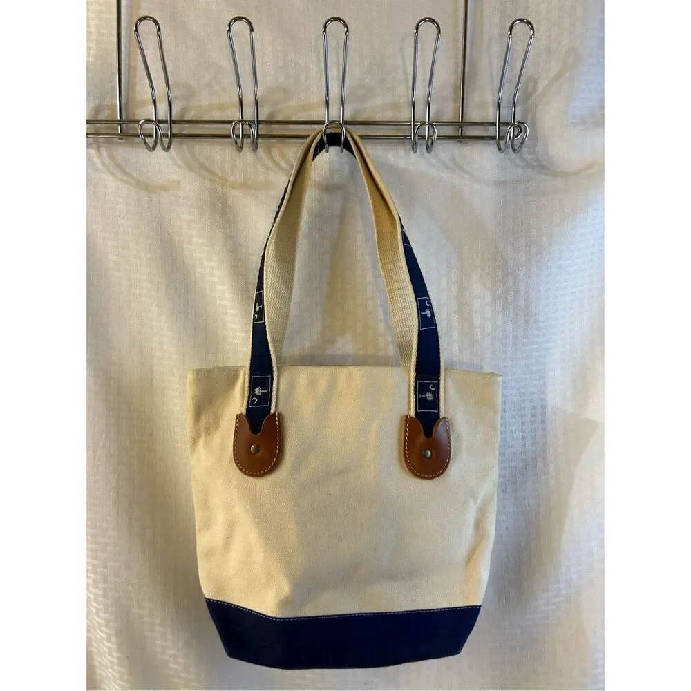 South Carolina mini boat tote 13x10” cream color